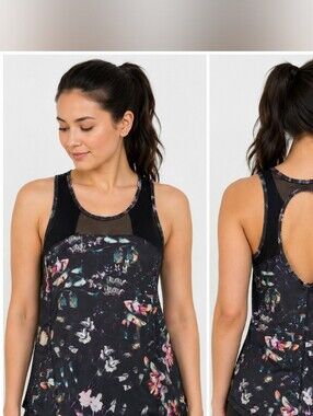 #1151 FILA Sport Floral Mesh Racerback Active Tank Top